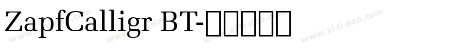 ZapfCalligr BT字体转换